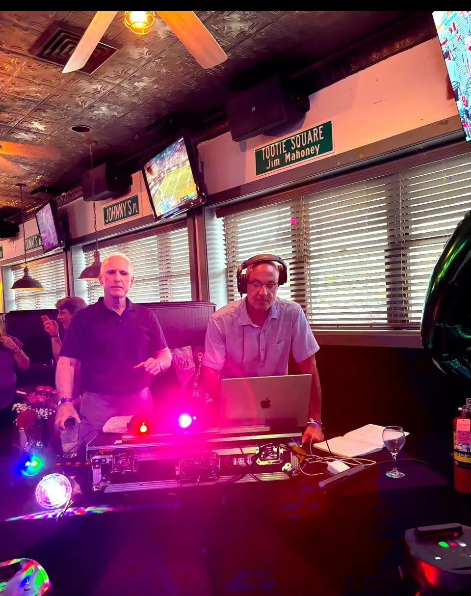 DJ Vito behind getting the party started with dance music